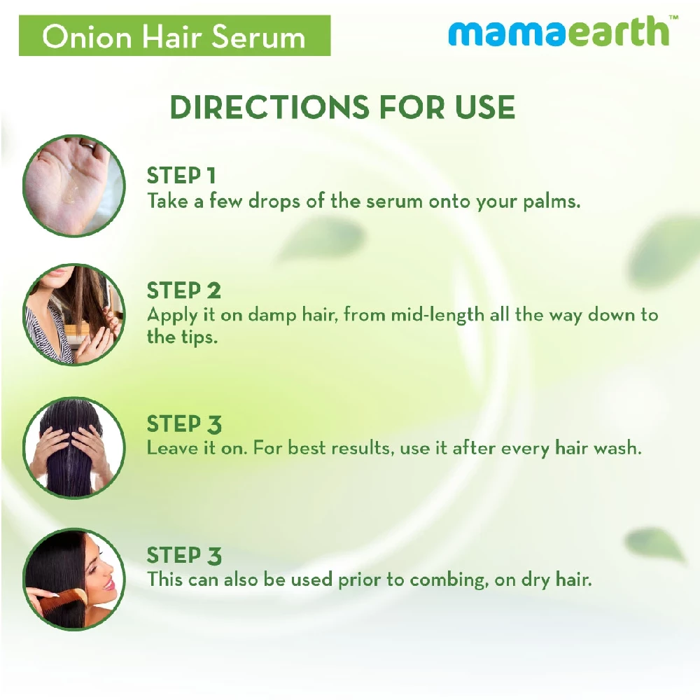 Onion Hair Serum with Onion and Biotin for Strong, Frizz-Free Hair, 100 ml-4.webp